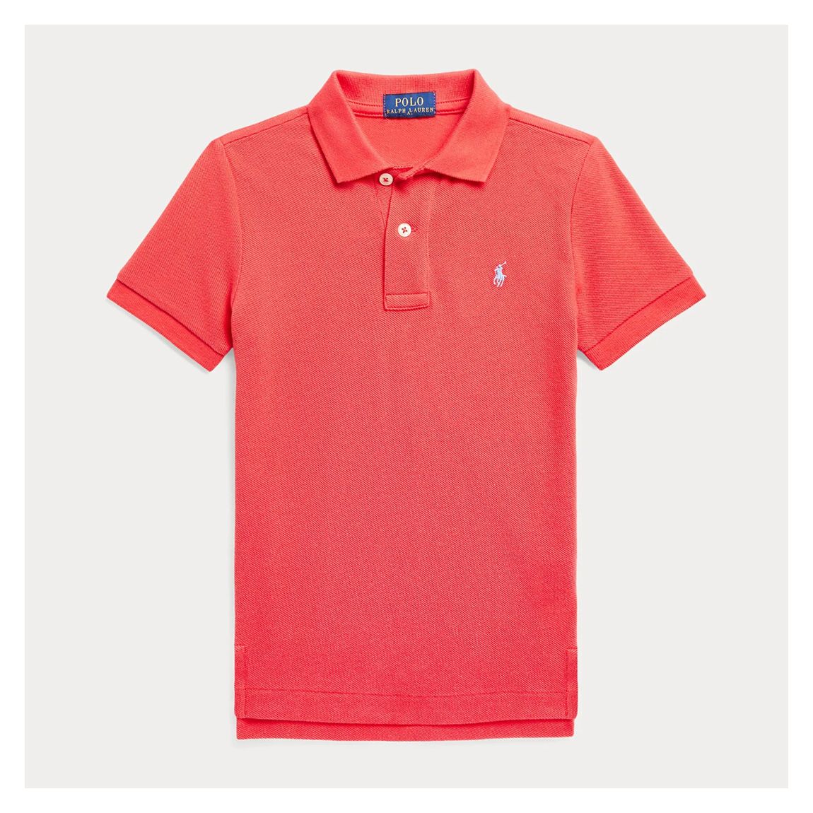 Toddler Boy's Red Cotton Logo Polo Shirt main product photo