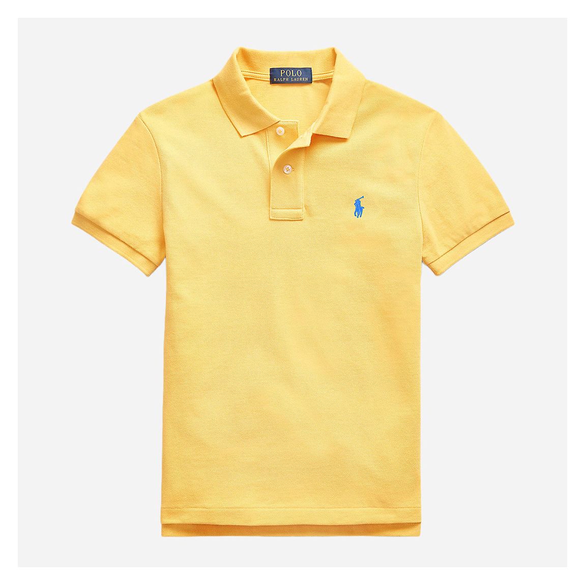 Older Boy's Yellow Cotton Logo Polo Shirt main product photo