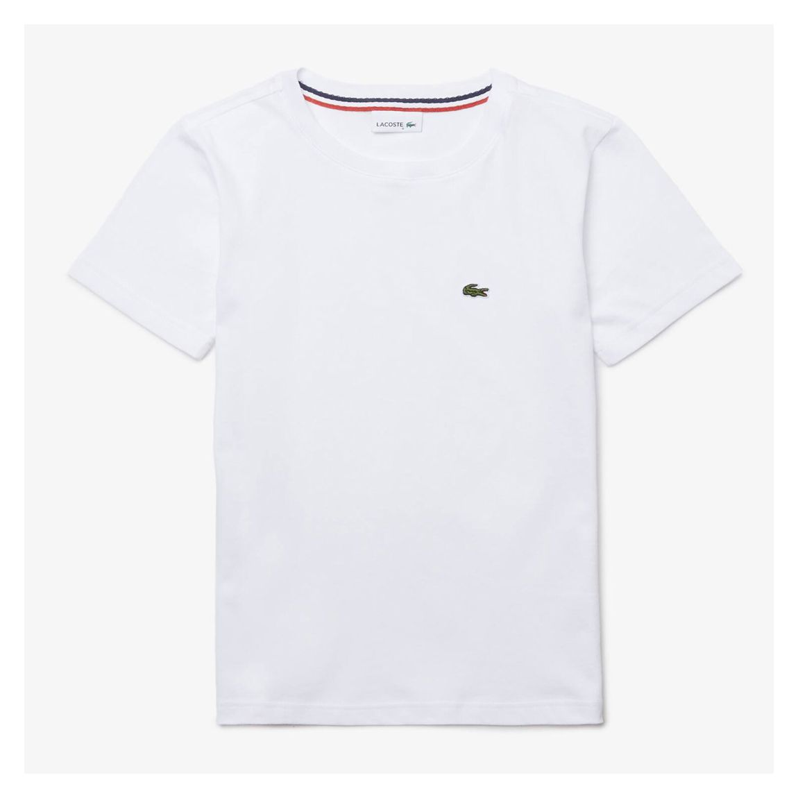 Teen's White Embroidered Crew Neck T-Shirt main product photo