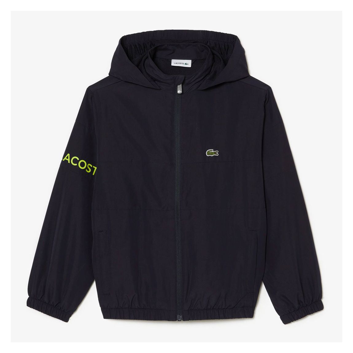 Teen Boy's Black Branded Zipped Jacket main product photo