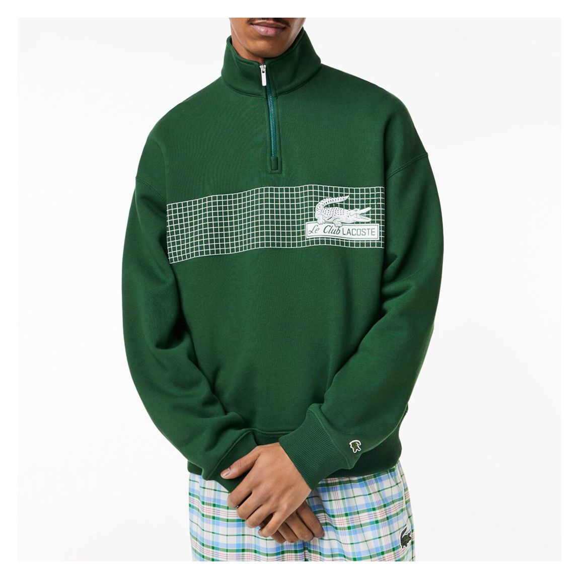 Green Half Zip Le Club Lacoste Sweatshirt main product photo