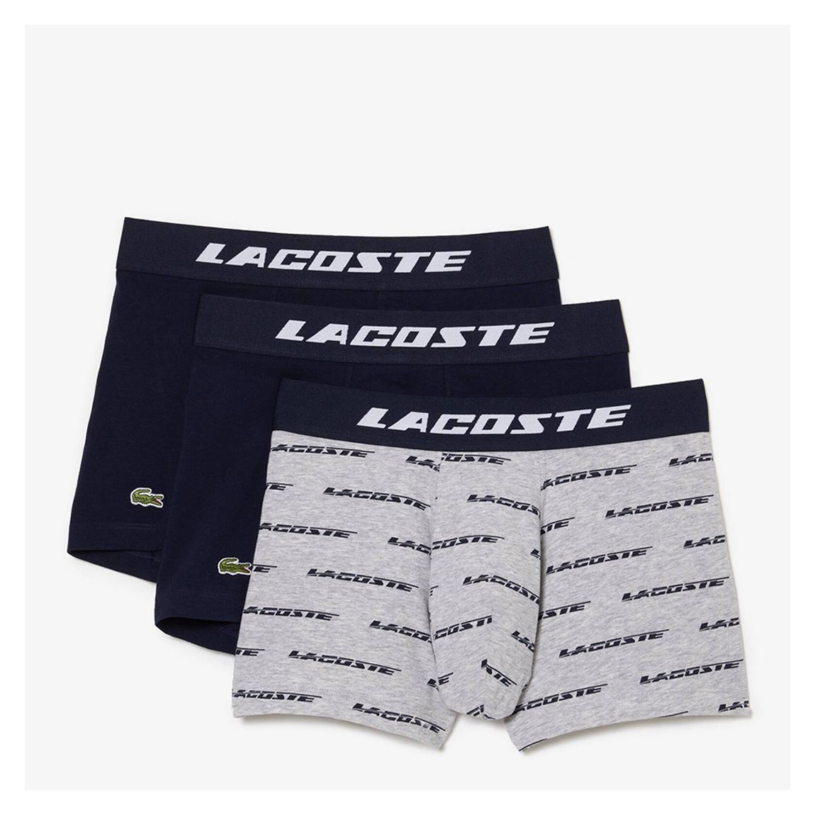 Black/Grey Branded 3 Pack Boxers main product photo