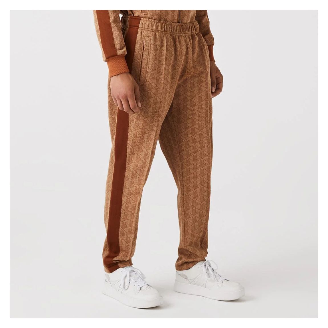 Tan Printed Tracksuit Bottoms main product photo