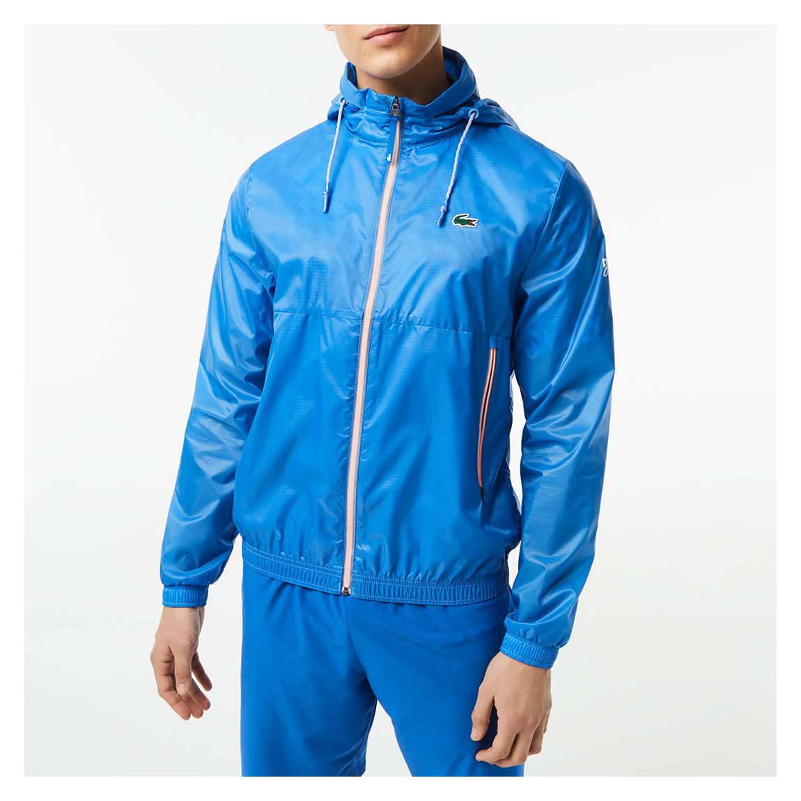 Blue Drawstring Hood Jacket main product photo