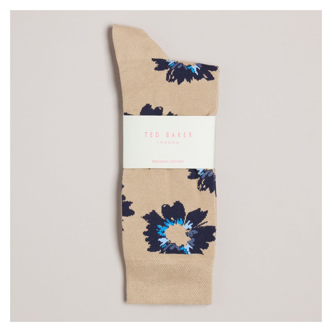 Natural Newflor Painted Floral Print Socks main product photo