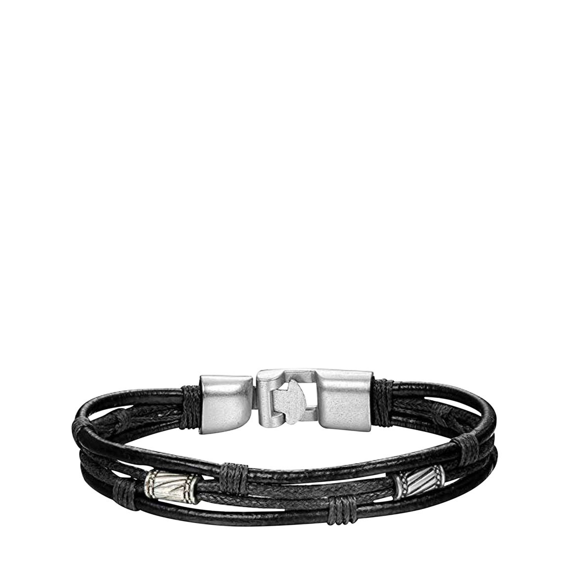 Black & Silver Rope Bracelet main product photo