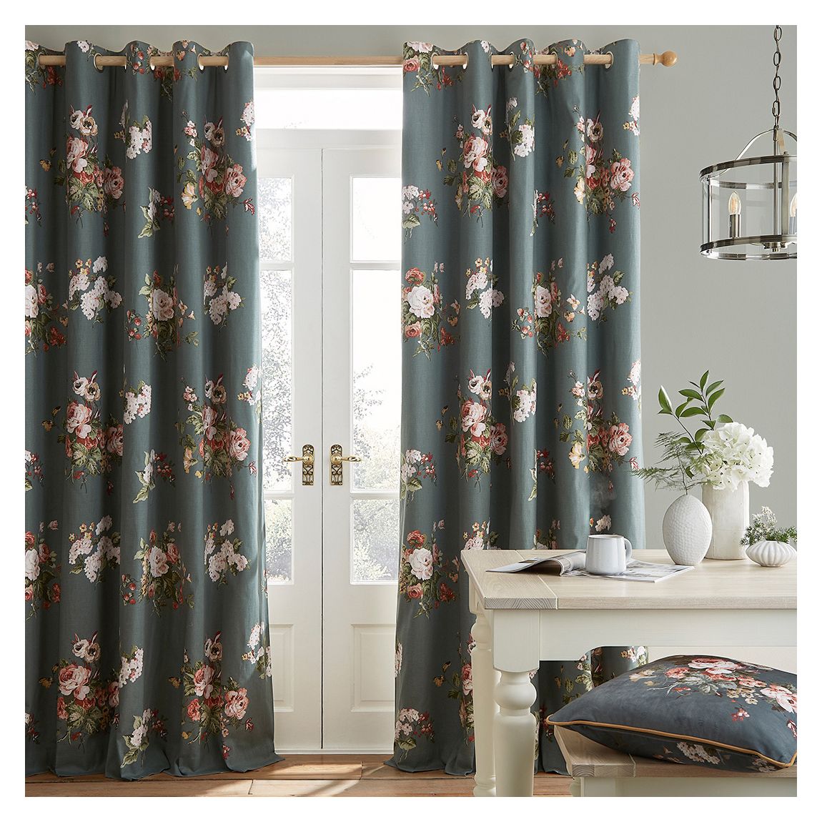 Rosemore 223x228cm Header Tape Black Out Curtains, Fern main product photo