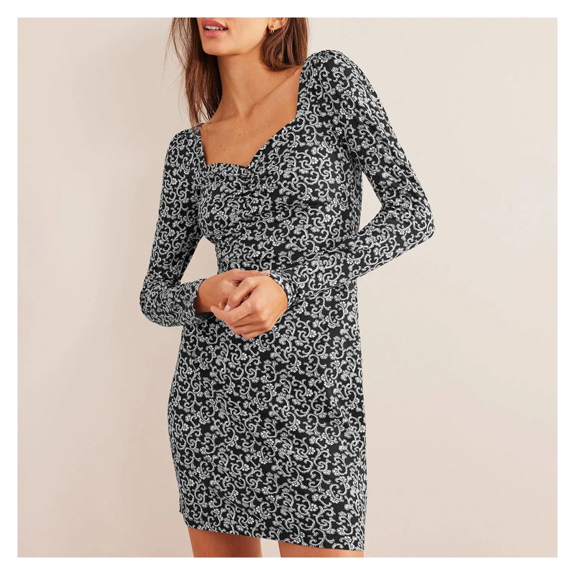 Black Sweetheart Jersey Mini Dress main product photo