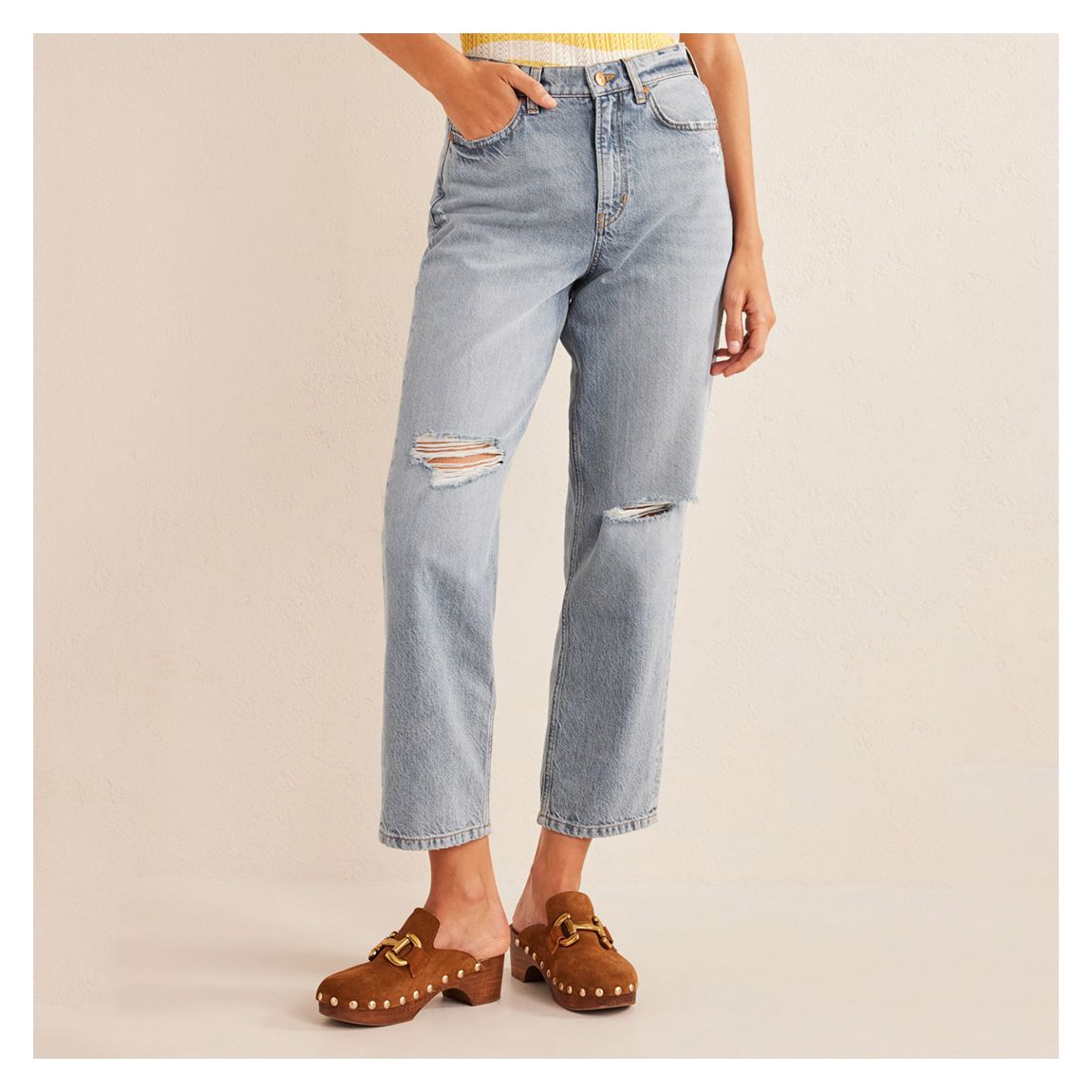 Blue Mid Rise Loose Jeans main product photo