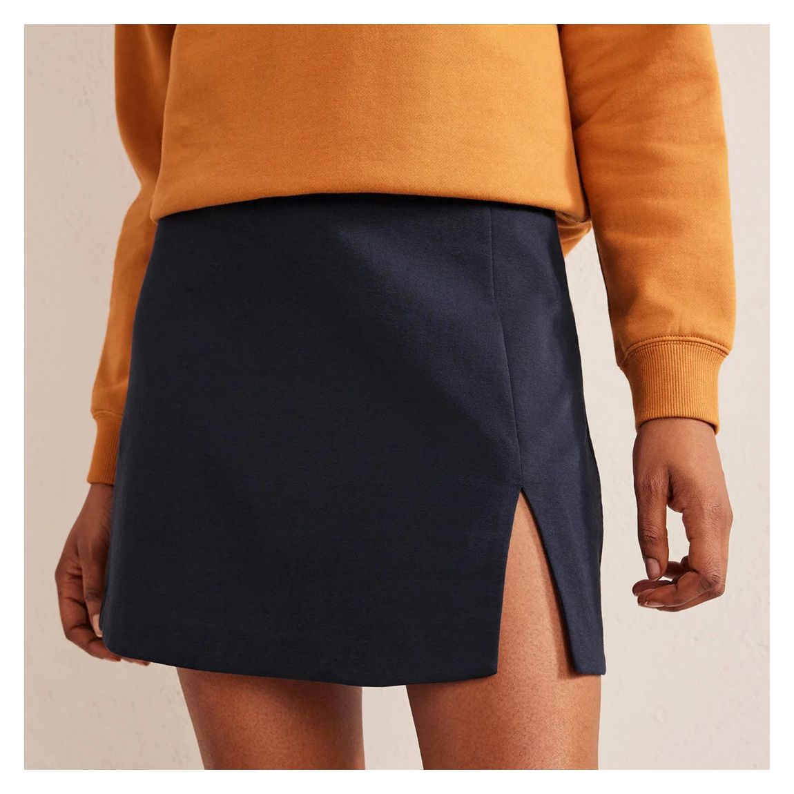Navy Stretch Jersey Mini Skirt main product photo