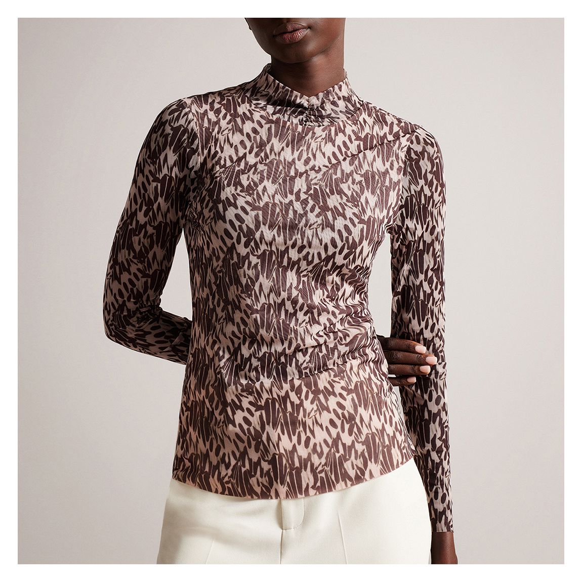 Beige/Brown Jumila Fitted Top main product photo