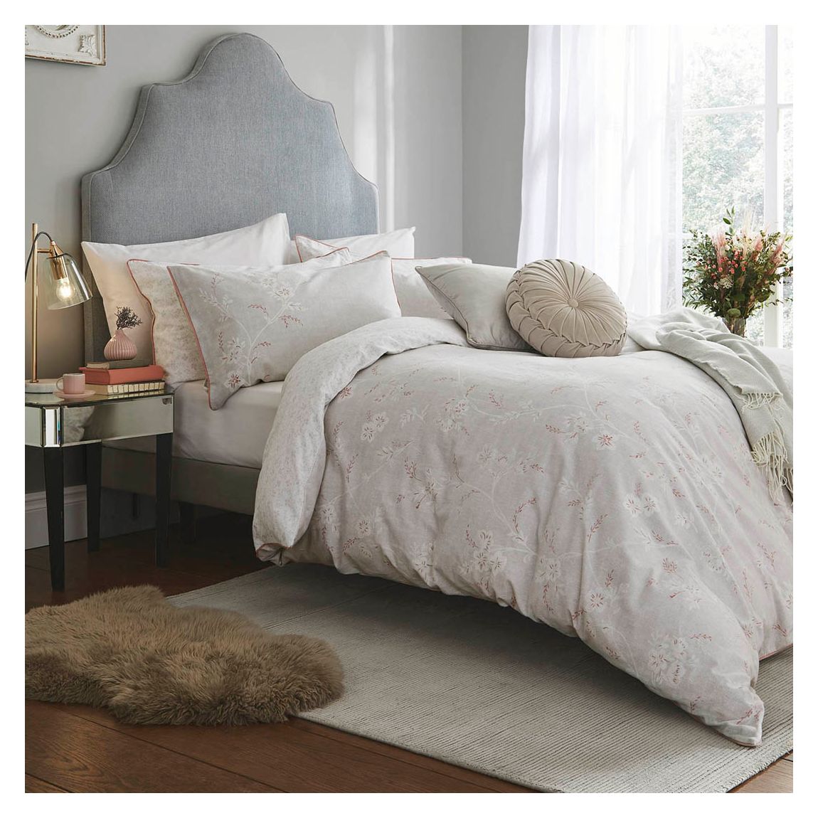 Eva Pair of Pillowcases, Sugared Grey main product photo