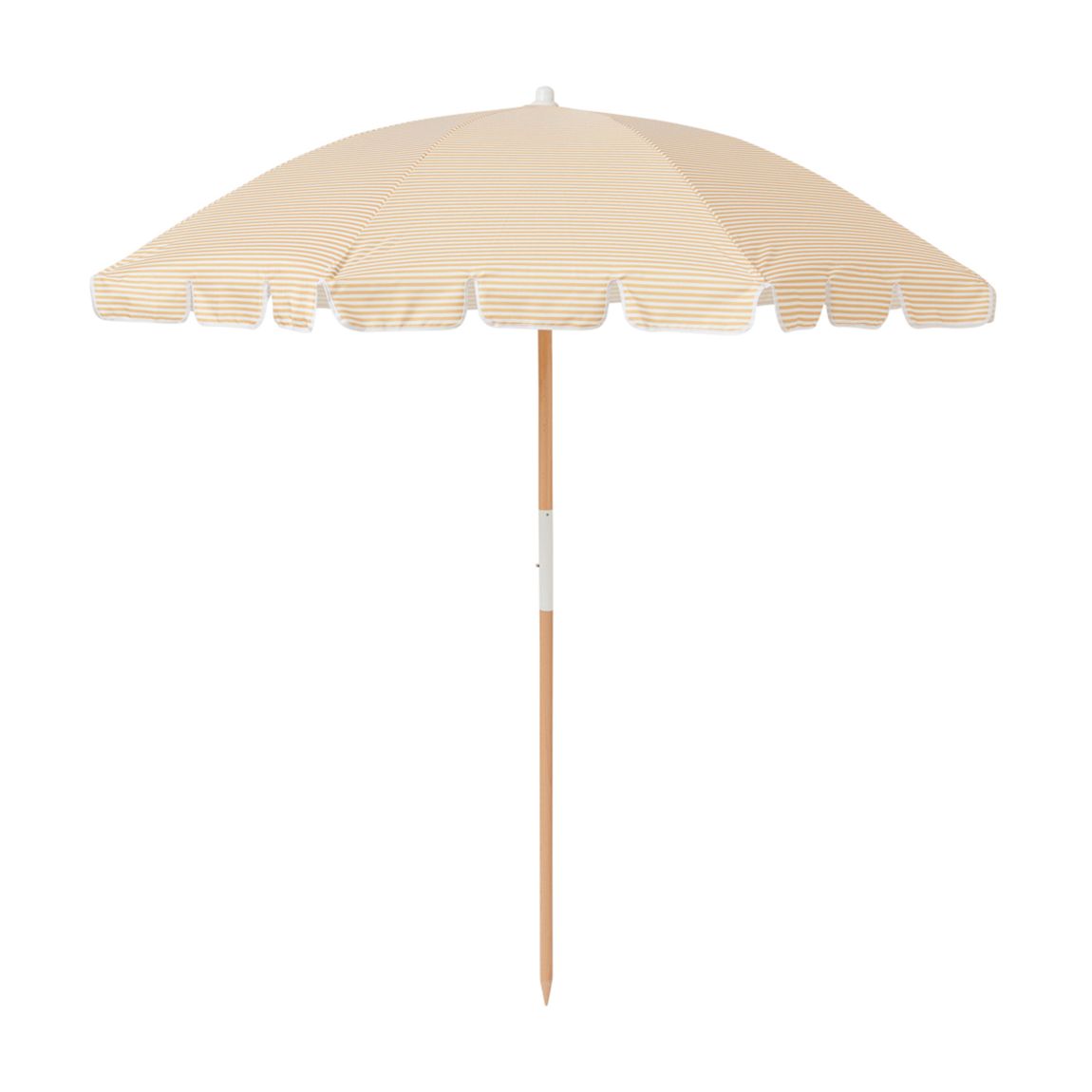 Beach Umbrella Mango Bay Golden Mustard Stripe main product photo