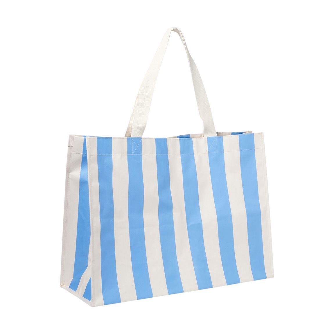 Carryall Beach Bag Le Weekend Mid Blue Cream main product photo