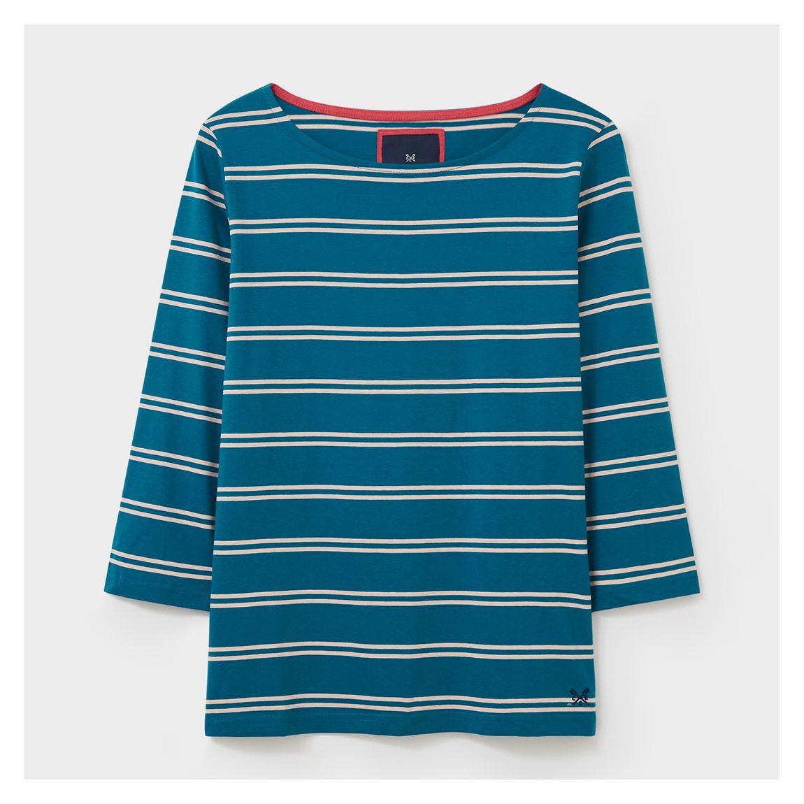 Teal Cassie Double Stripe Tee main product photo