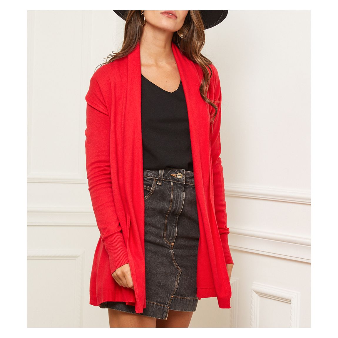 Red Draped Design Cashmere Blend Jumper main product photo