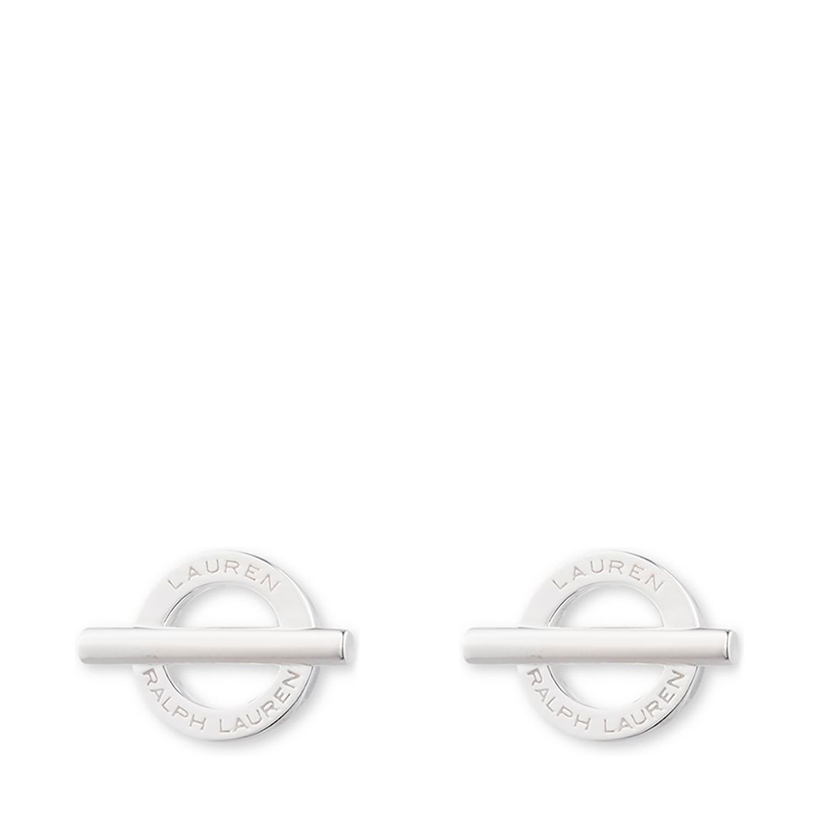Silver Logo Toggle Stud Earrings main product photo