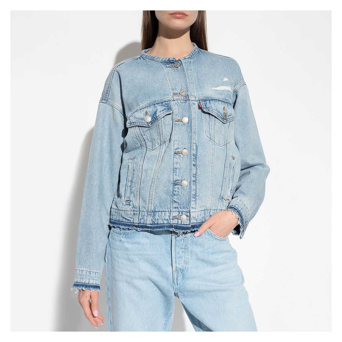 Light Wash 90s Trucker Denim Jacket main product photo