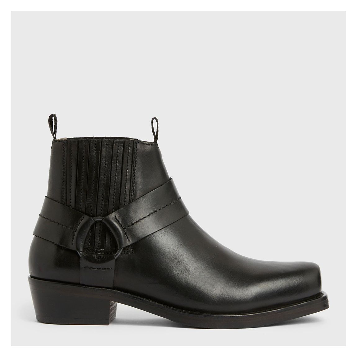 Black Abbot Leather Boots main product photo
