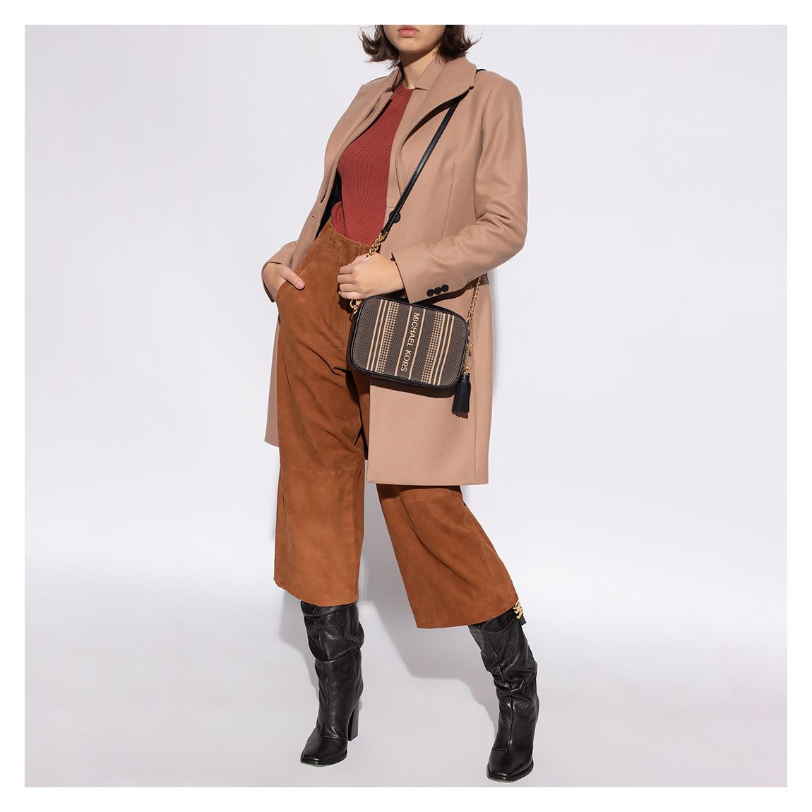 Tan Lyris Cashmere Blend Coat main product photo