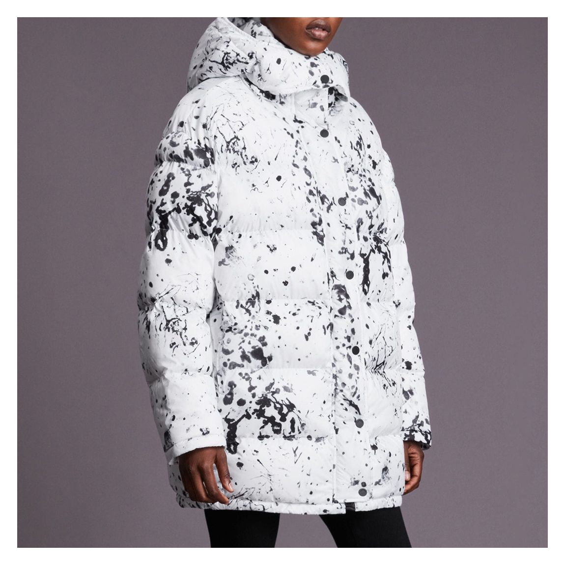 White/Black Pember Puffer Coat main product photo