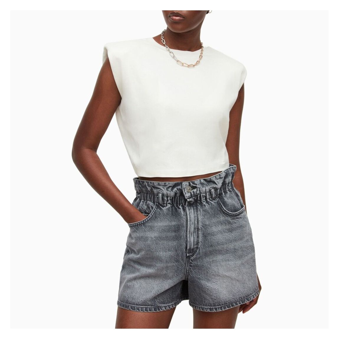 White Mika Tank Top main product photo