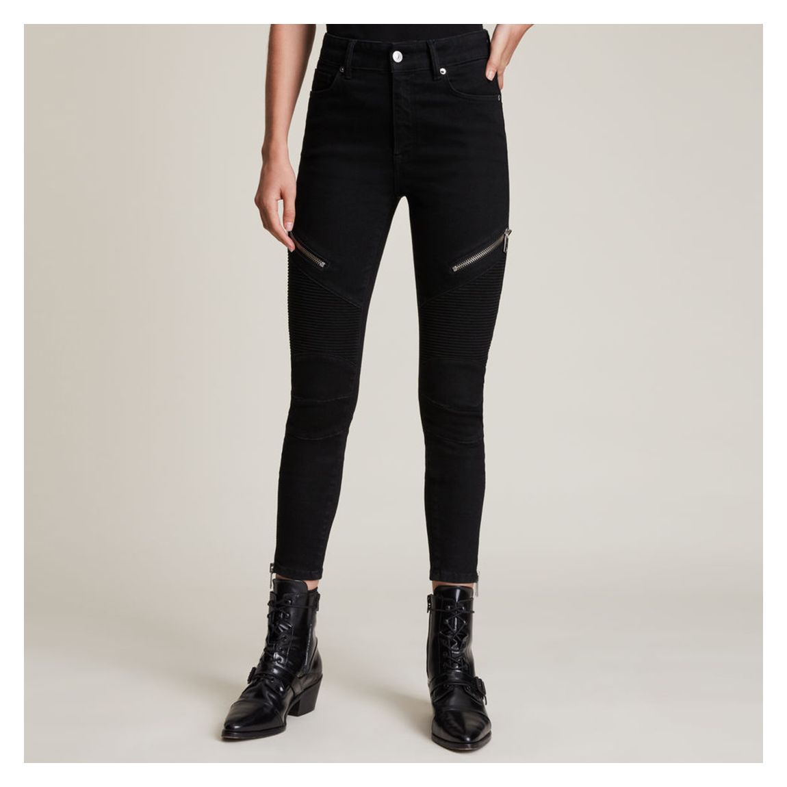 Black Dax Biker Jeans main product photo