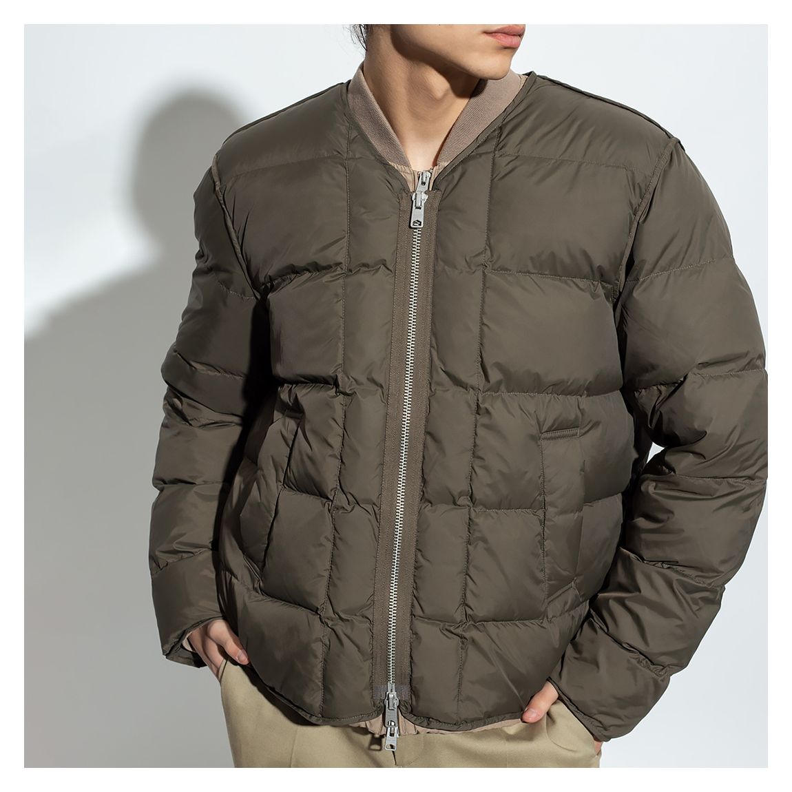 Khaki Noor Quilted Jacket main product photo