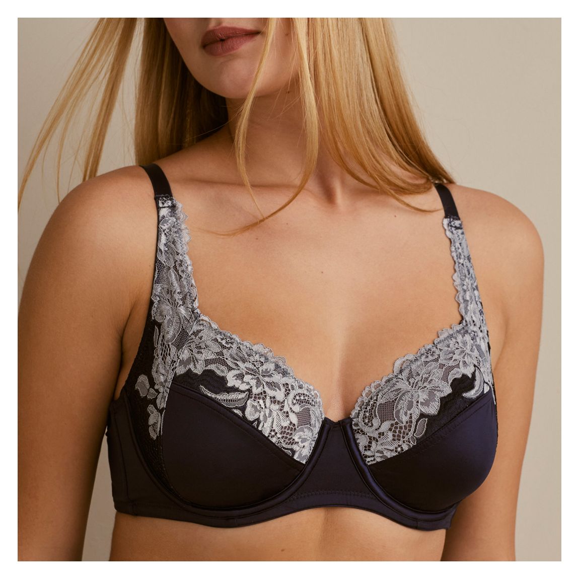 Navy Non-Padded Bra main product photo
