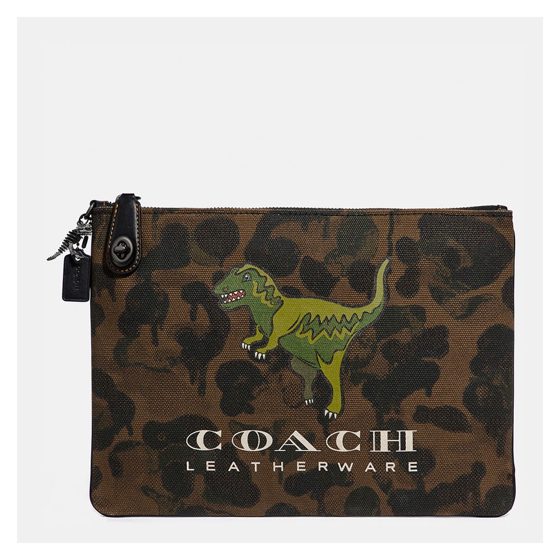 Khaki Turnlock Pouch With Rexy main product photo