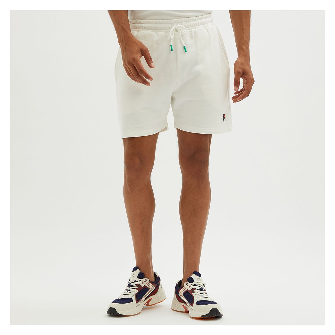 White Globe Logo Cotton Shorts main product photo