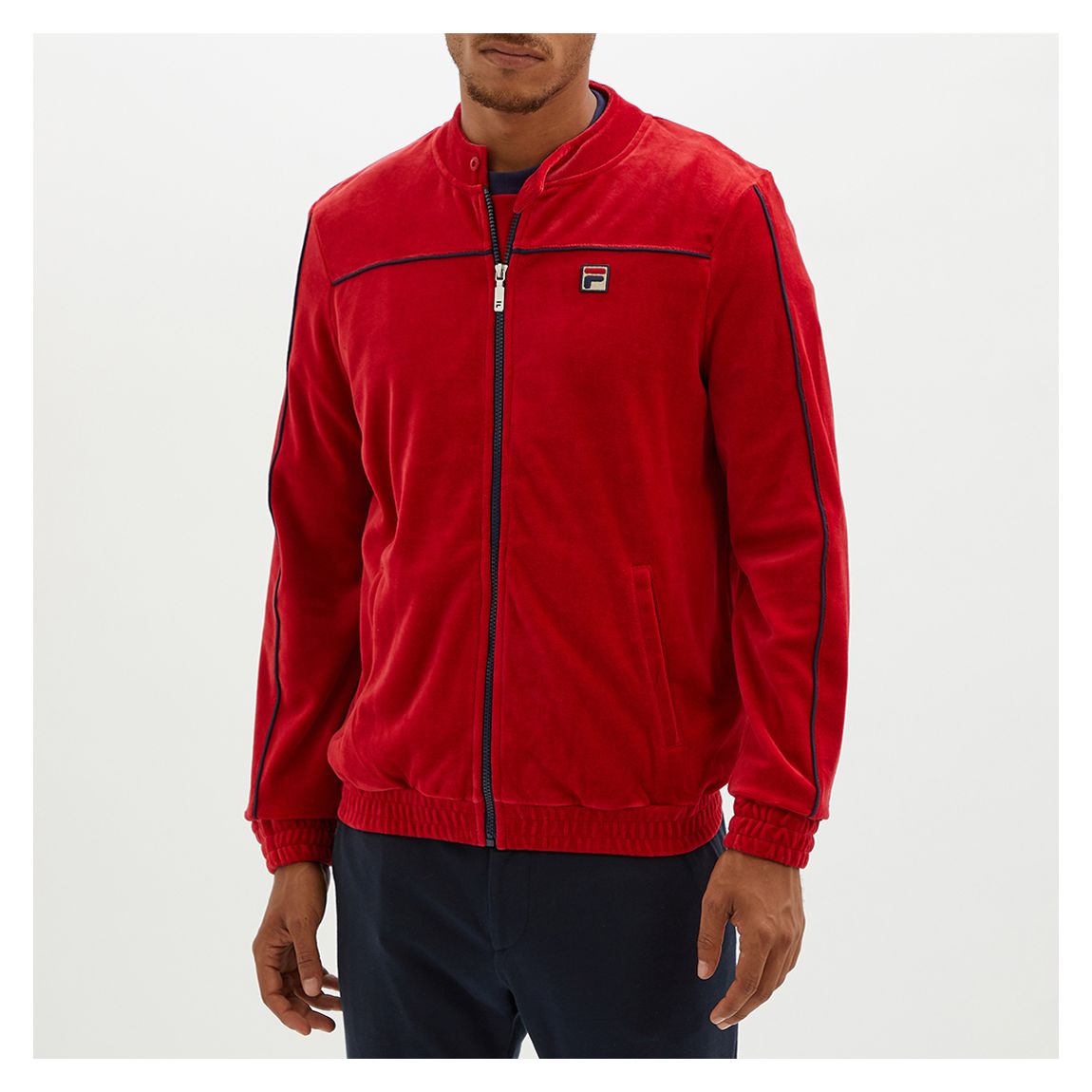 Red Fonzo Cotton Blend Velour Jacket main product photo