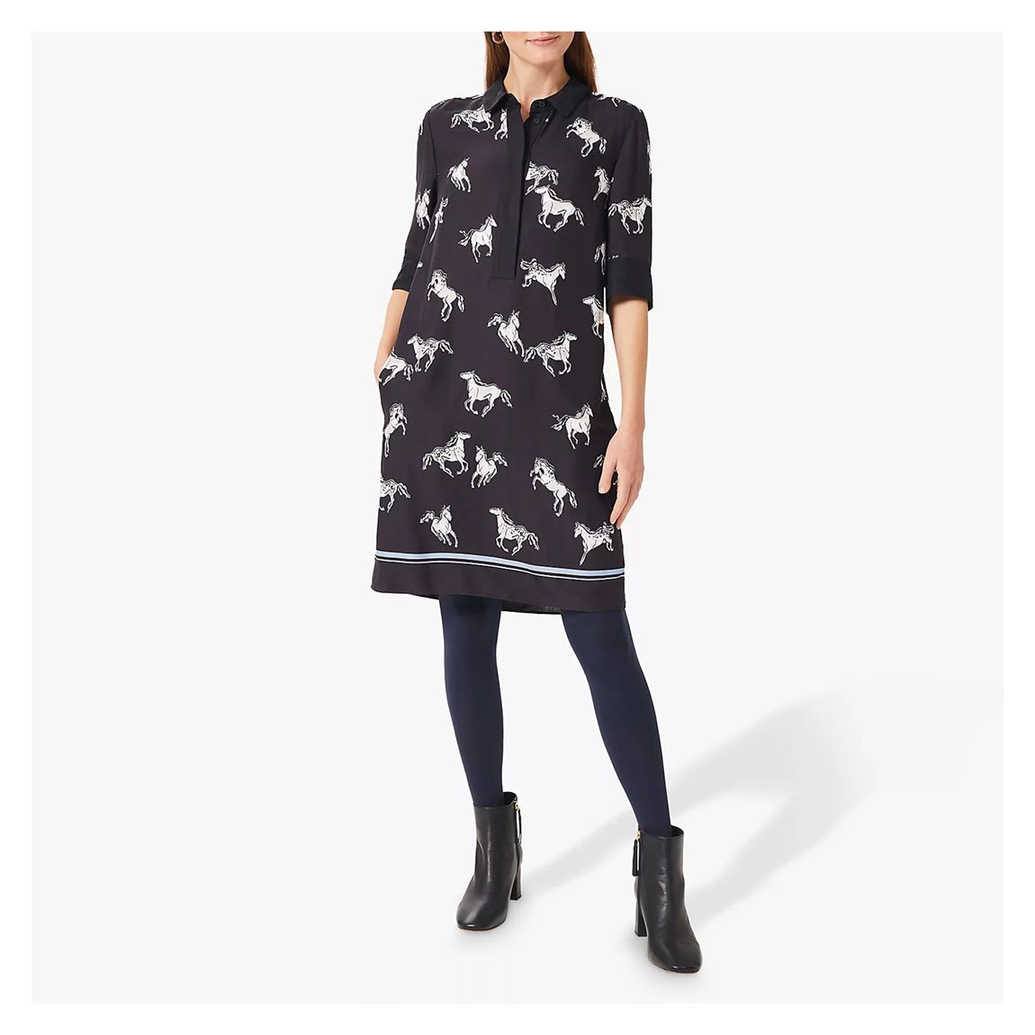 Navy Marciella Printed Tunic Dress main product photo