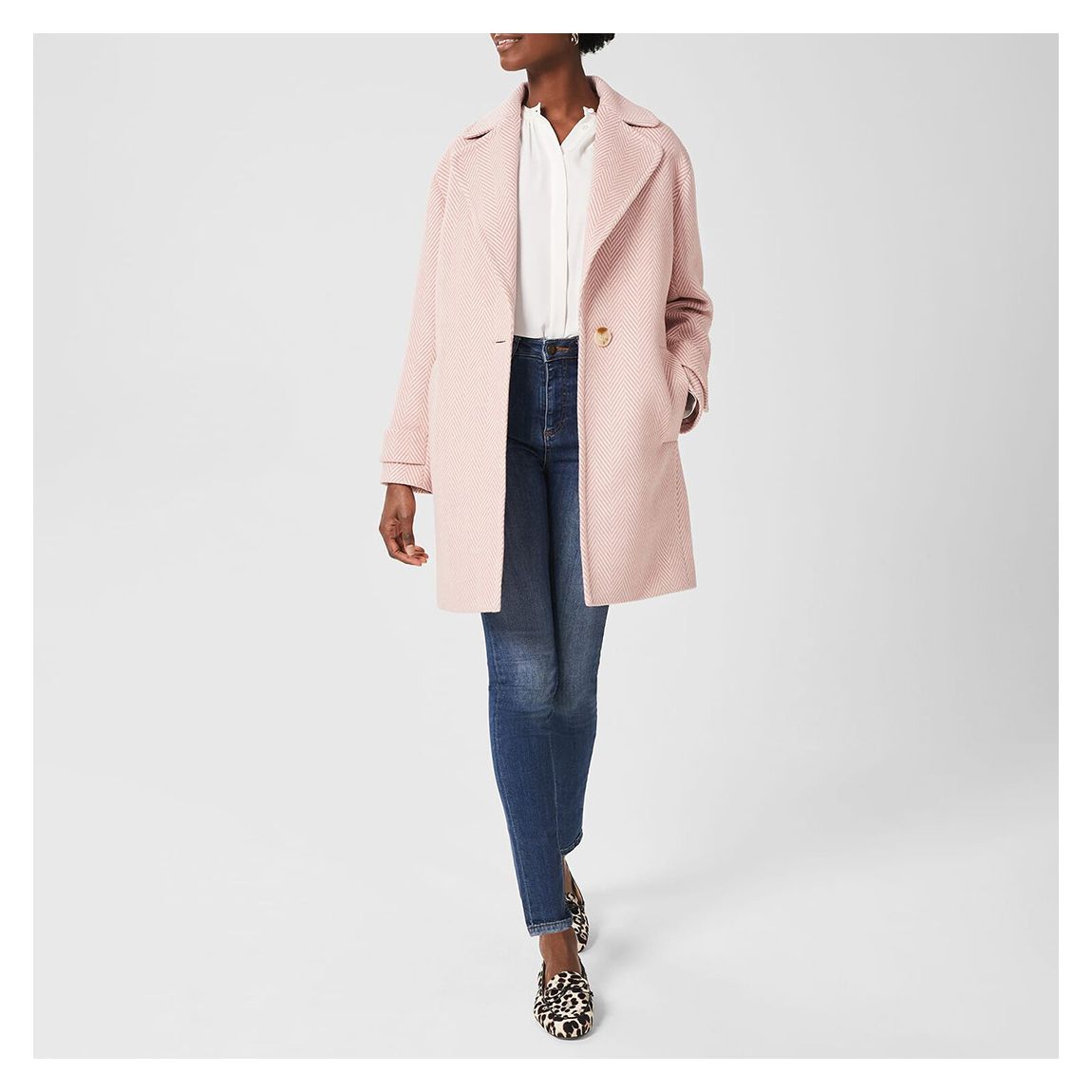 Pink Carmina Wool Blend Coat main product photo