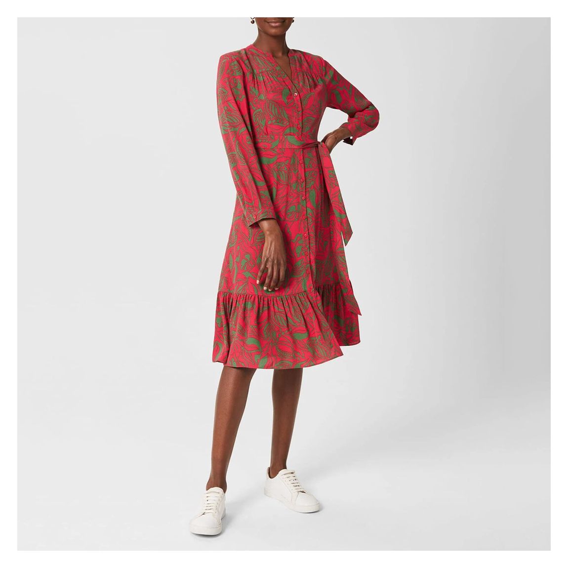 Red/Green Clarisse Printed Dress main product photo