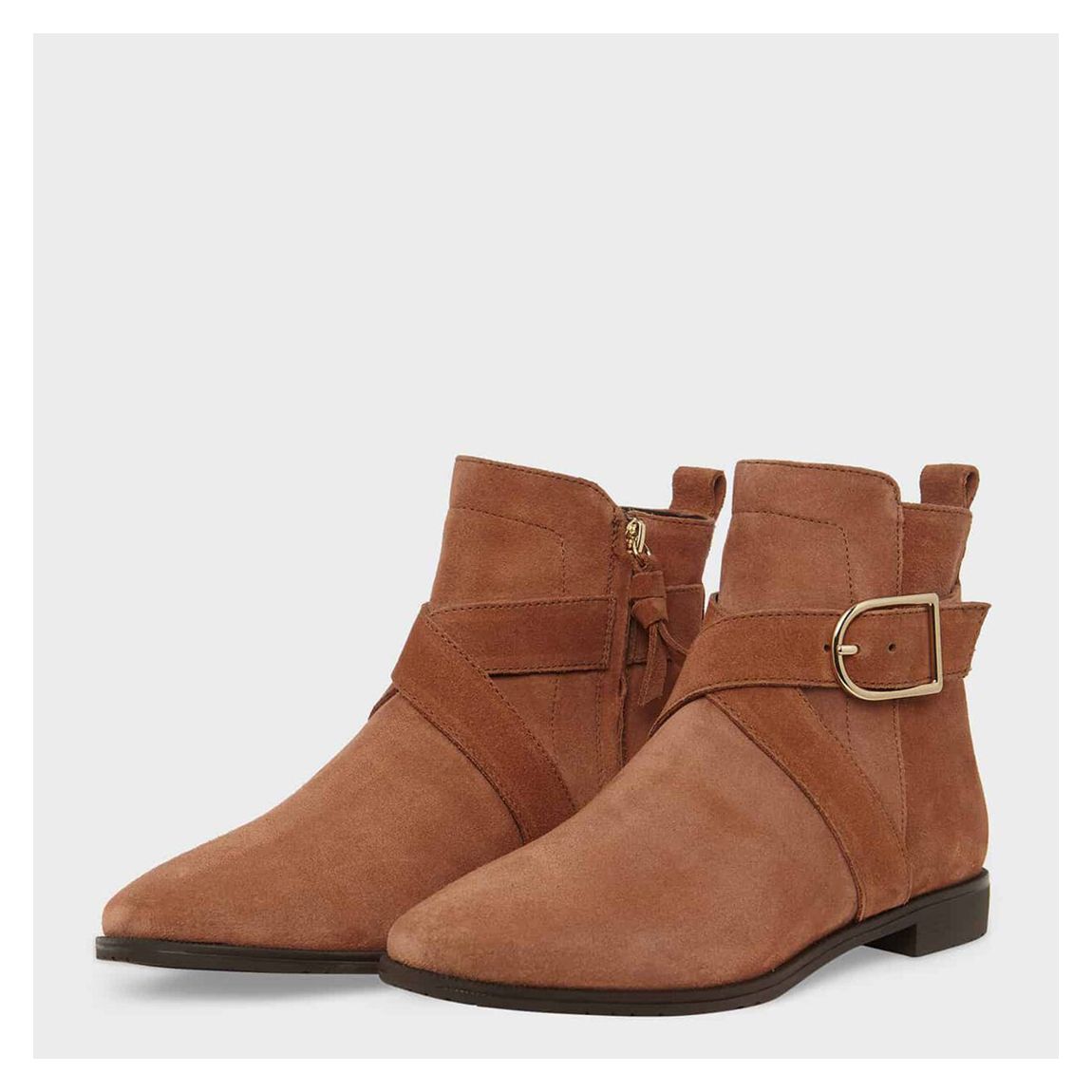 Toffee Ruthie Suede Ankle Boots main product photo