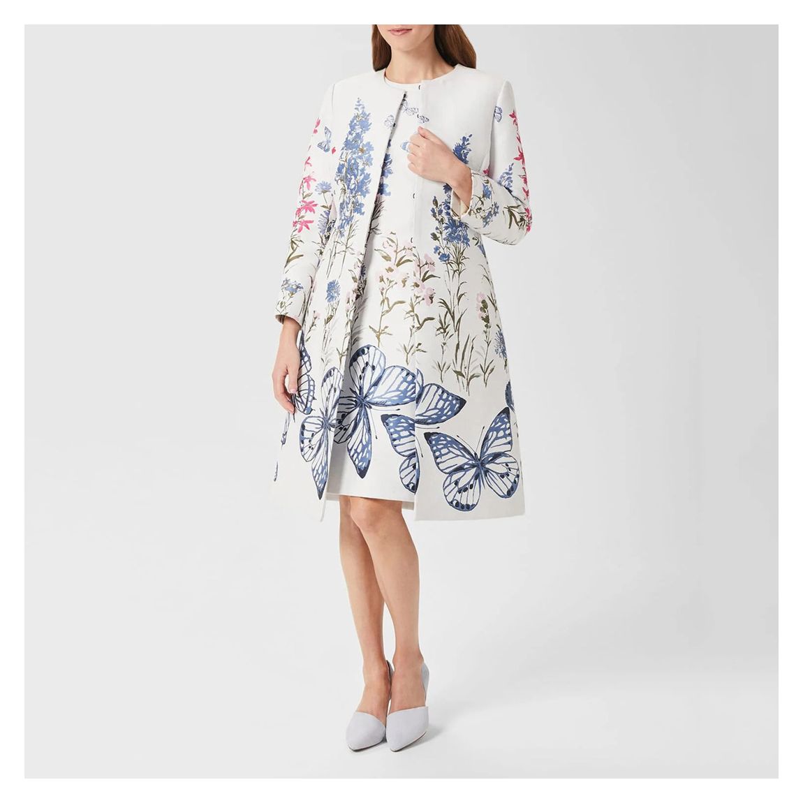White/Multi Jennifer Floral Coat main product photo