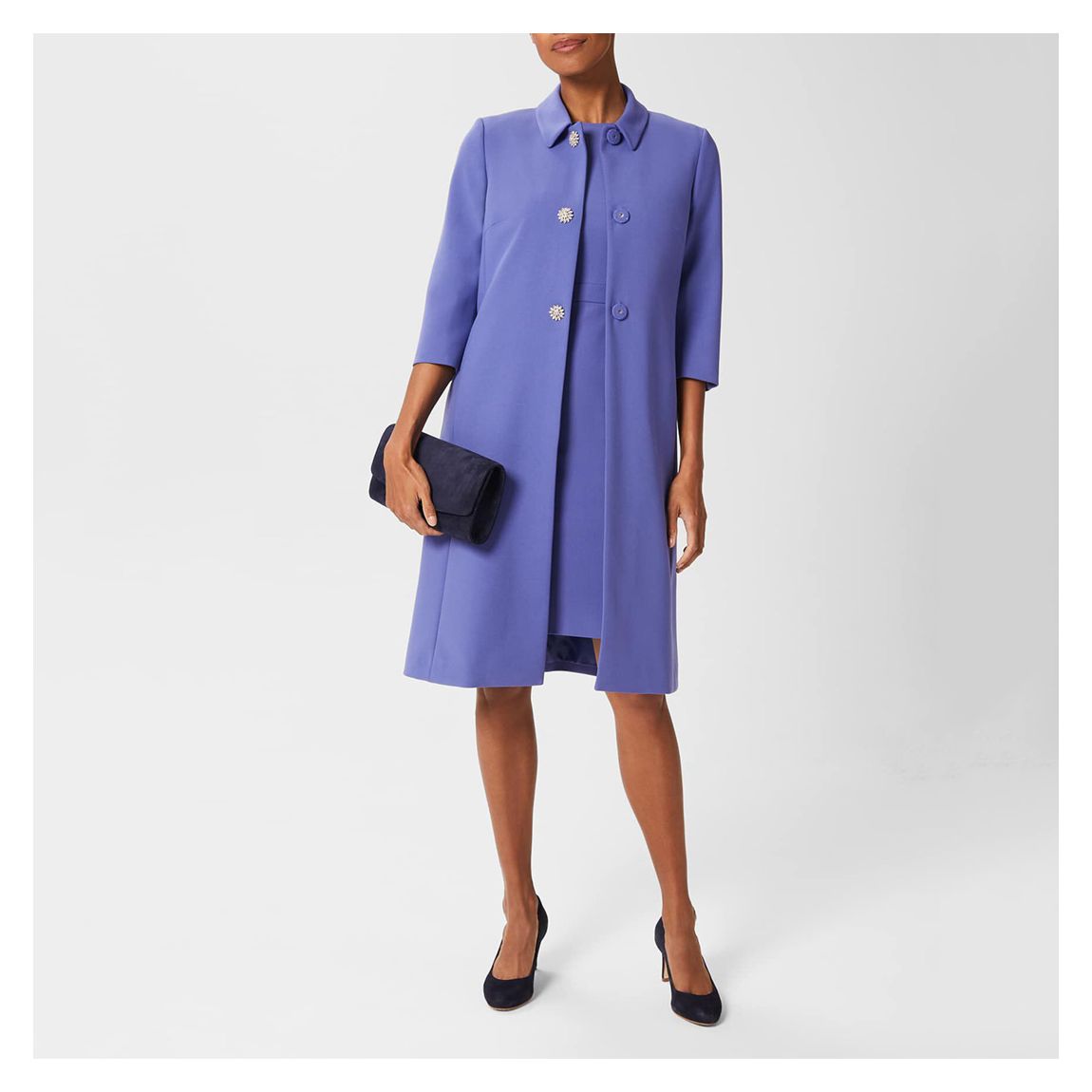 Purple Henriella Longline Coat main product photo