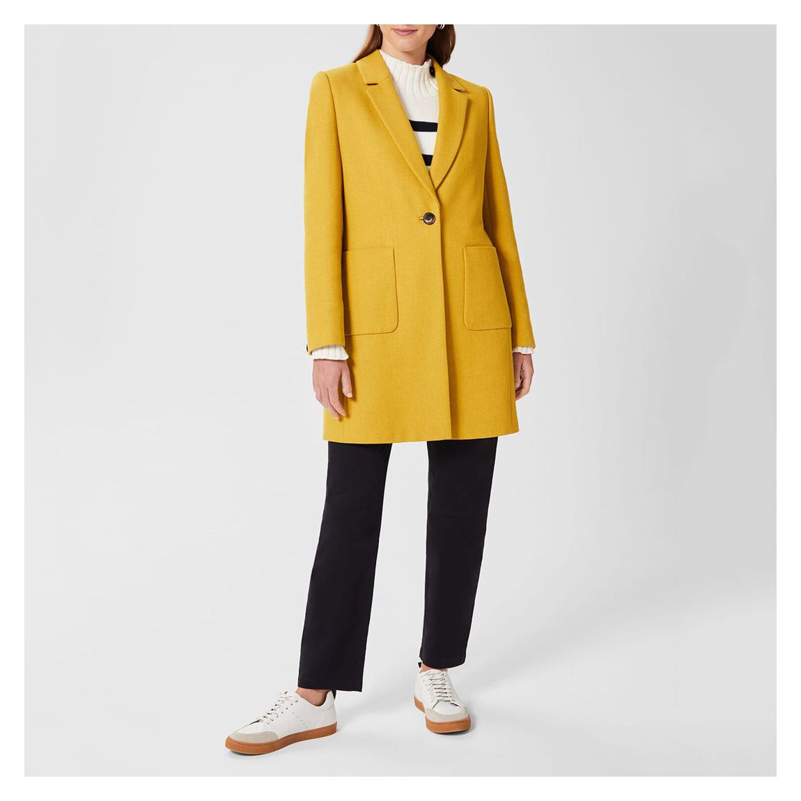 Yellow Corina Wool Blend Coat main product photo