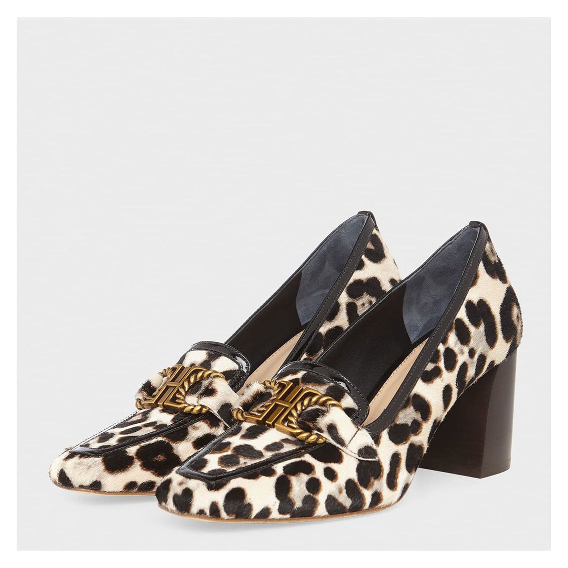 Cream Melinda Printed Leather Court Heels main product photo