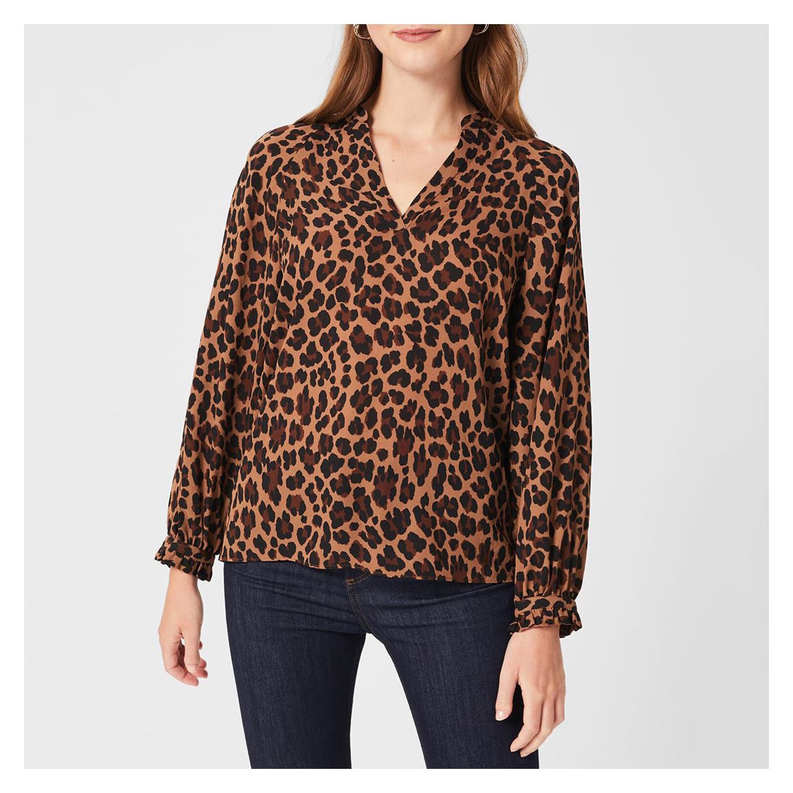 Camel Hana Animal Print Blouse main product photo