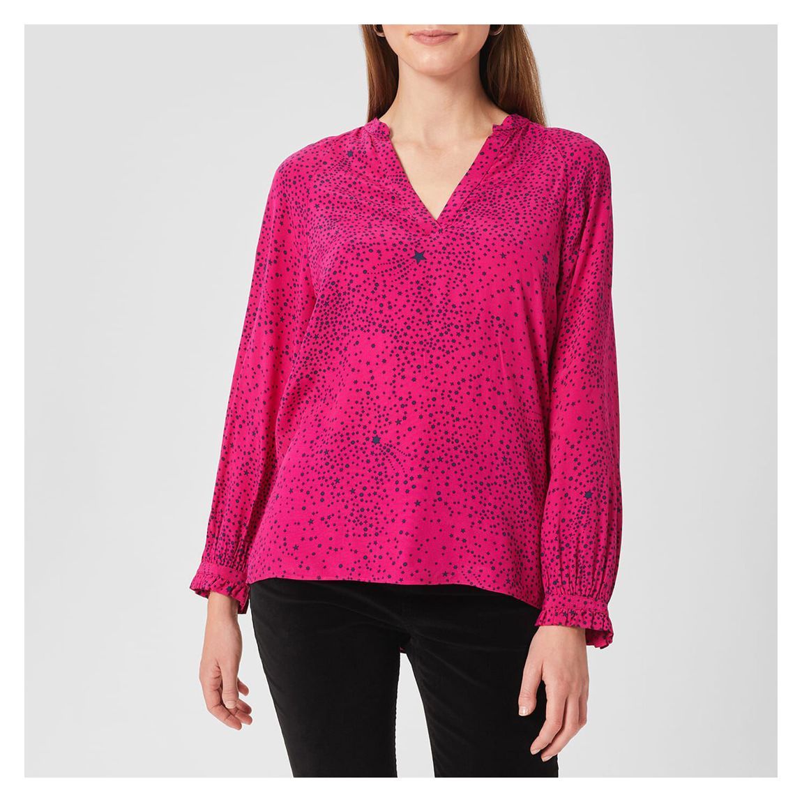 Pink Hana All Over Print Blouse main product photo