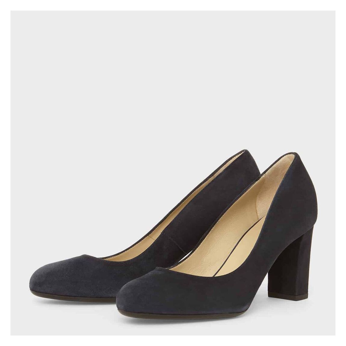 Navy Sonia Suede Court Heels main product photo