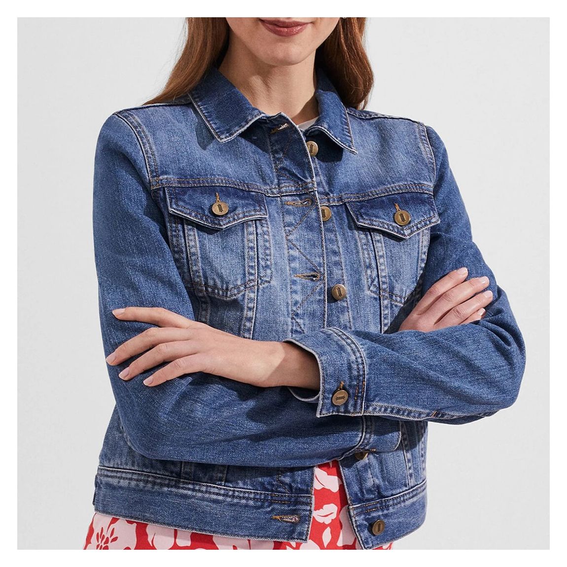 Mid Blue Mariam Denim Jacket main product photo