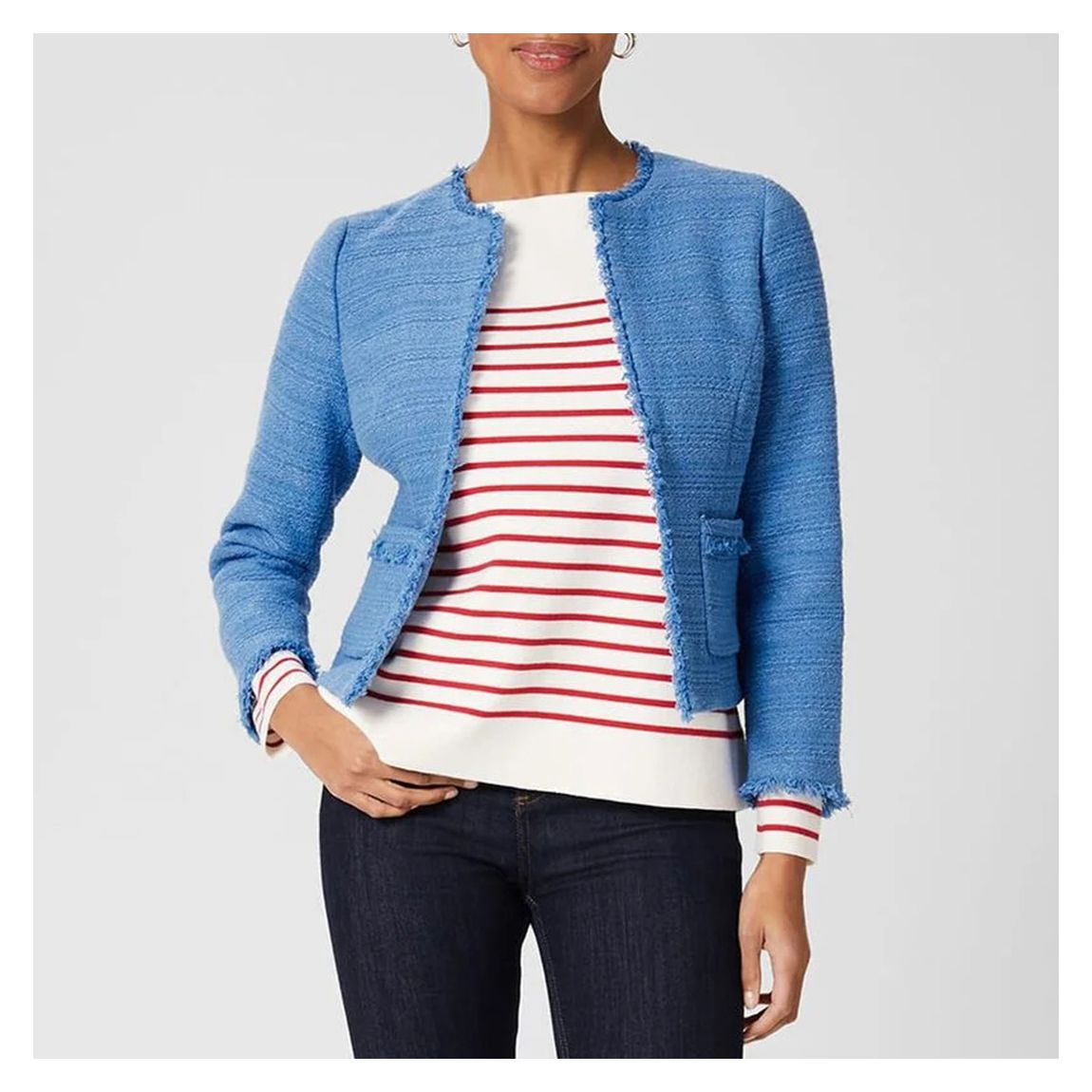 Blue Kathleen Frill Jacket main product photo