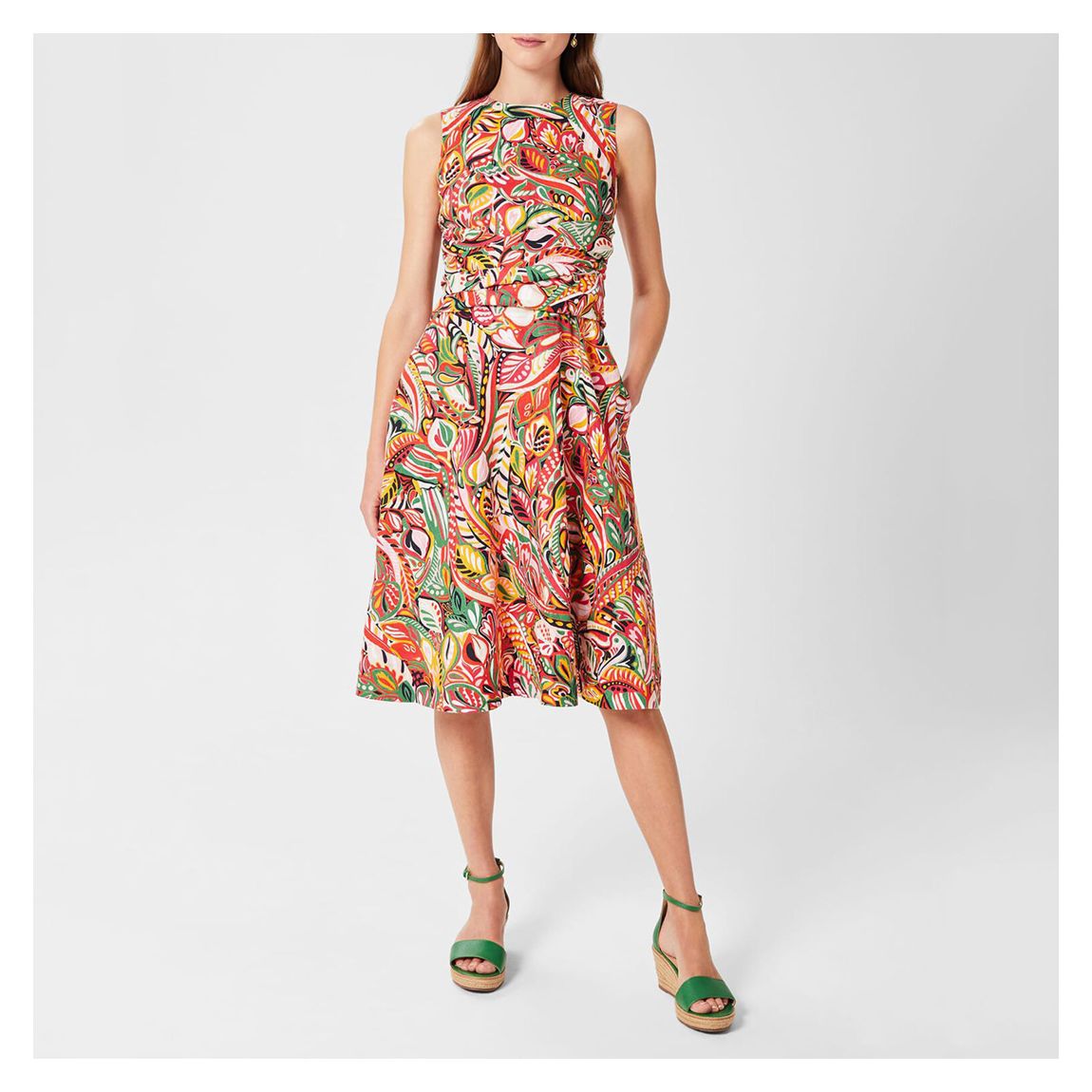 Multi Twitchill Printed Linen Dress main product photo
