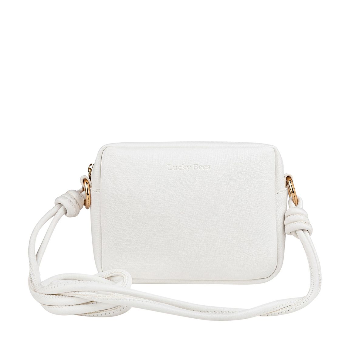 White Leather Crossbody Bag main product photo
