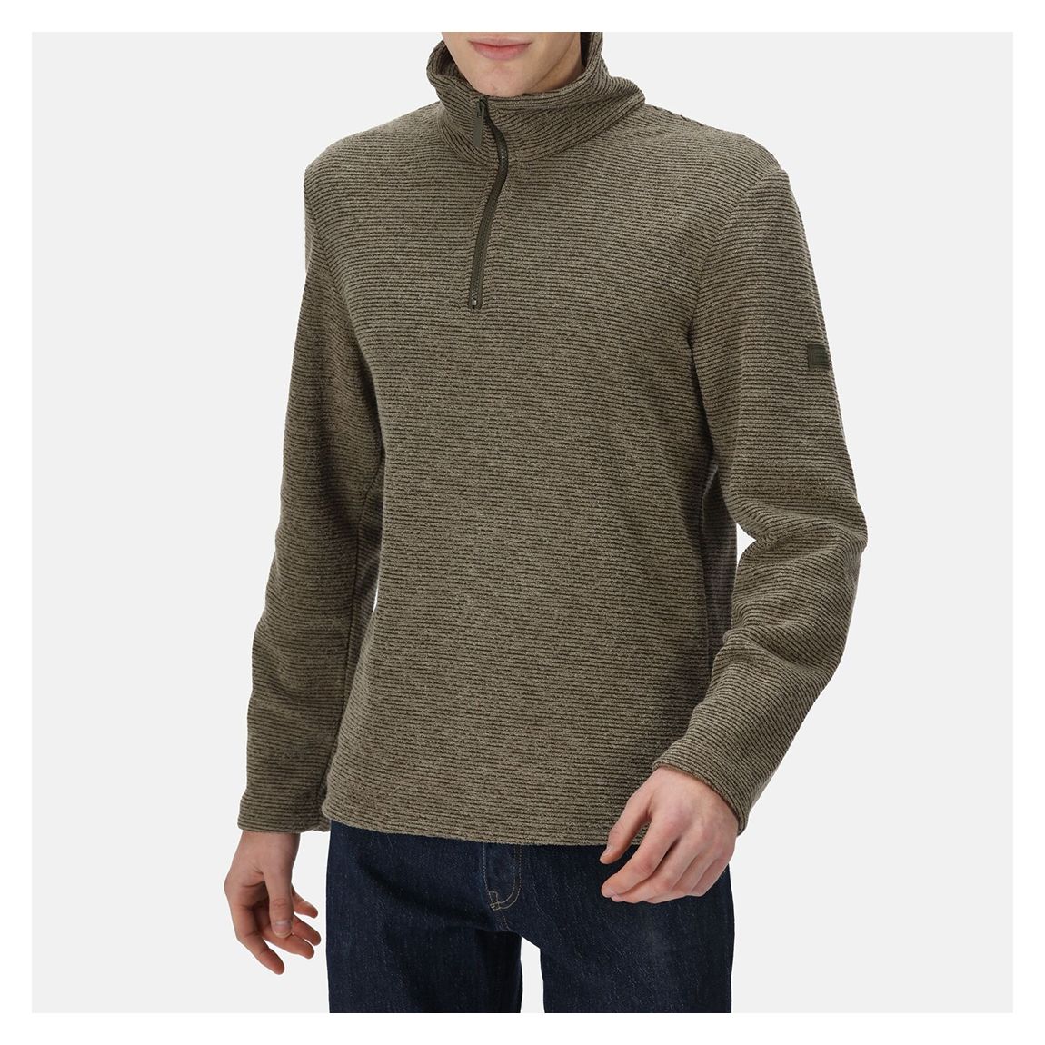 Khaki Edley Half Zip Fleece main product photo