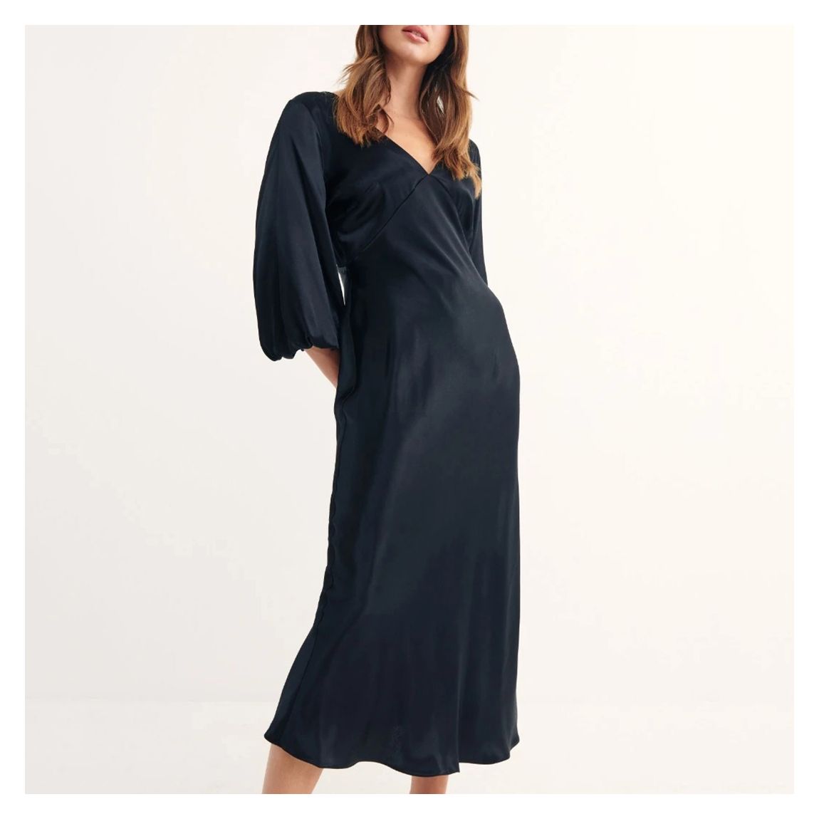Black Ciara Midi Dress main product photo