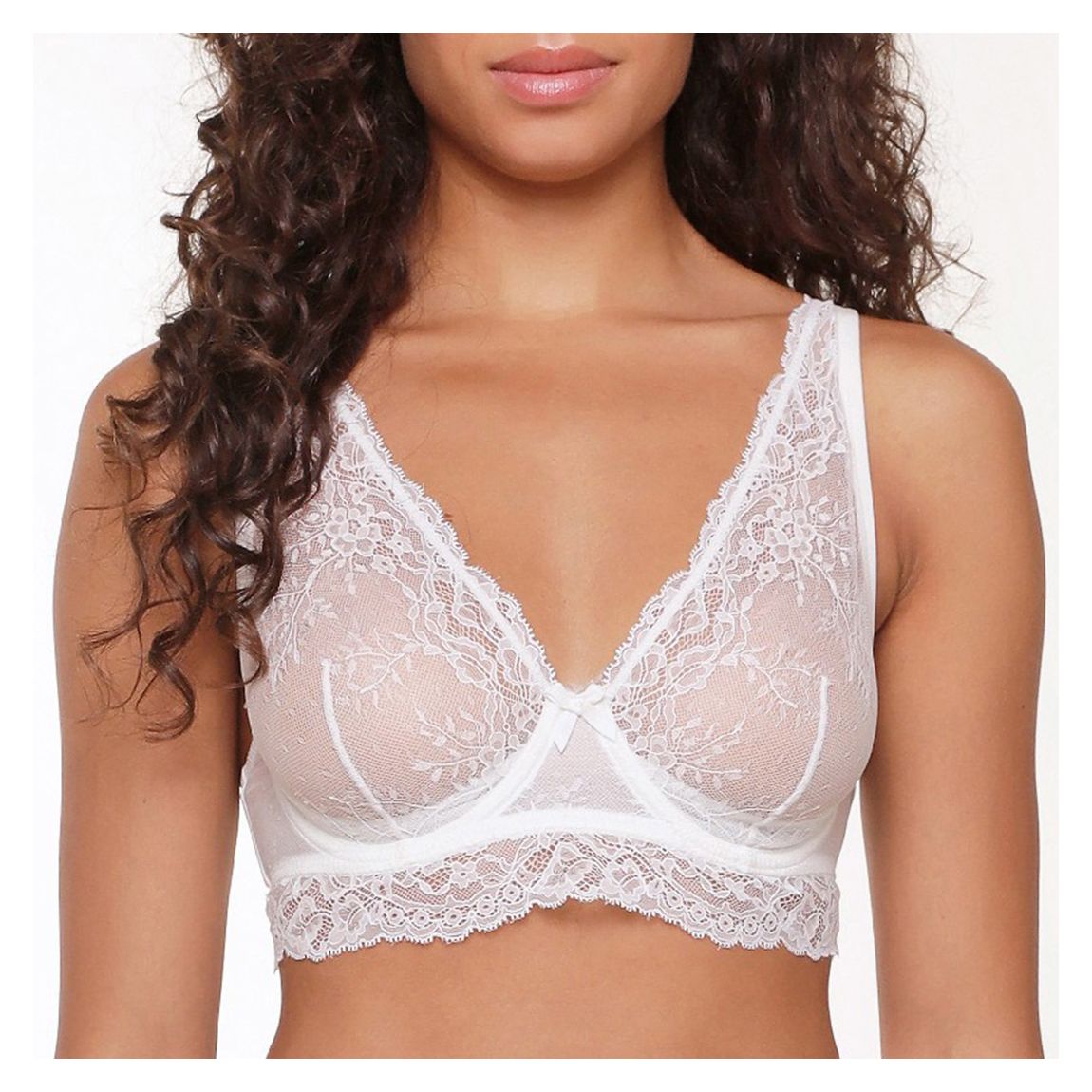 White Lace Bra main product photo